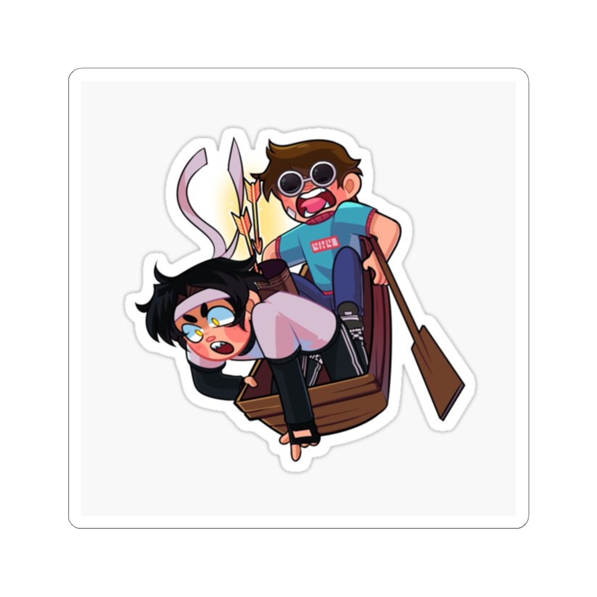 Chibi Manhunt Sapnap & GeorgeNotFound - alternate angle 1, merchandise