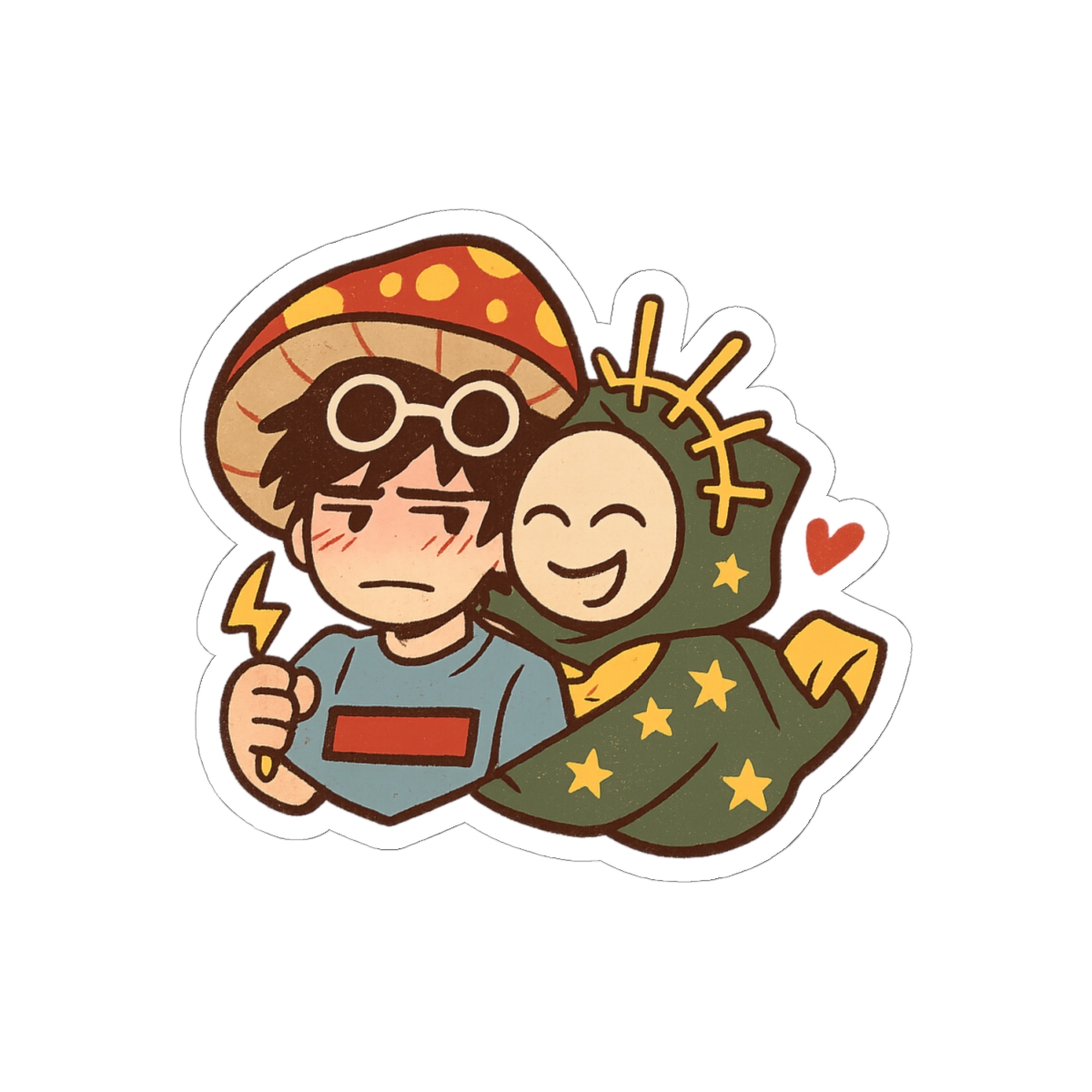 Shroom George & DreamXD Stickers | Cute Gamer Vinyl Decals - alternate angle 1, merchandise