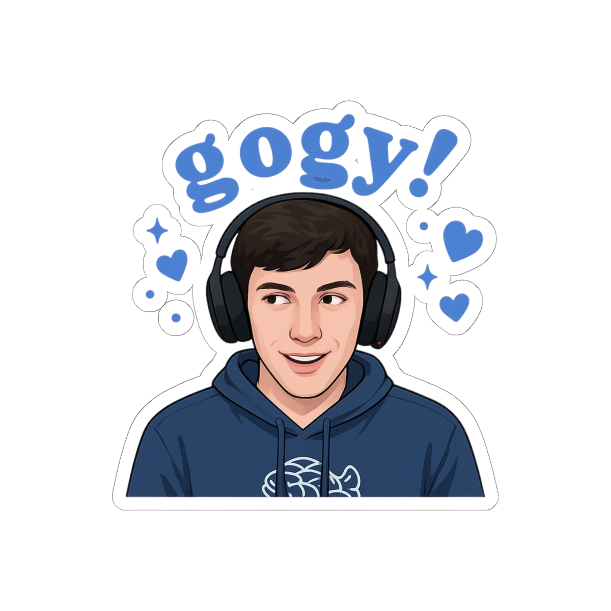 Cute Gogy GeorgeNotFound Hearts Sparkles Stickers