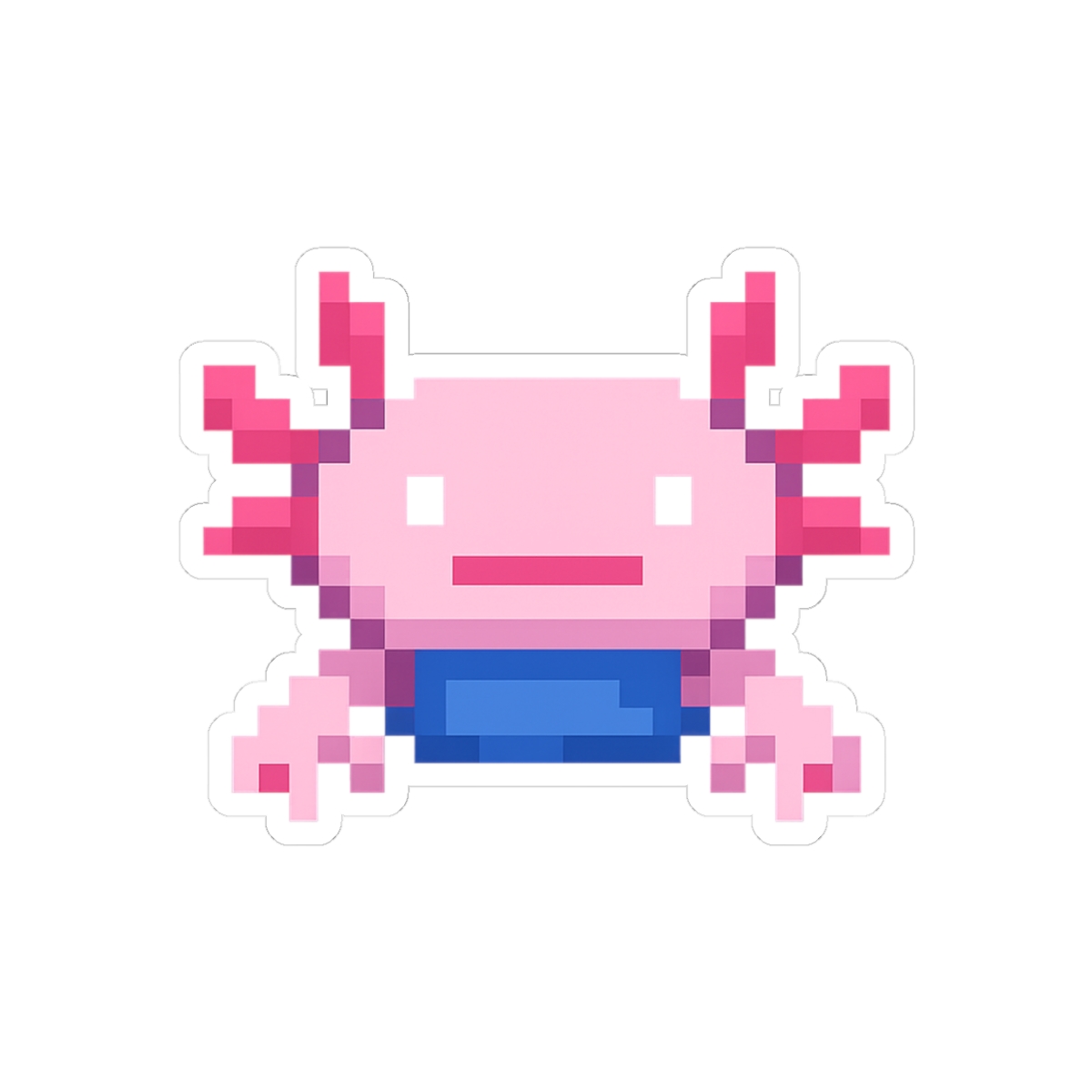 Minecraft Bucket of Axolotl Sticker | Cute Vinyl Decal